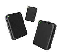 Moman Micrófono Inalambrico Solapa Micrófono Lavalier para Cámara Inalambrico-Microfono-Movil-DSLR-Cámara (2TX+1RX (3.5mm))