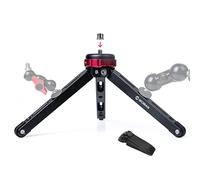 Moman Mini Trípode Cámara Reflex, Tripode de Mesa Pequeño de 3.5cm-11cm con Rosca de 1/4 y 3/8 Compatible para DSLR Canon, Sony, Nikon, Tripode Compacto Viaje de Carga Máxima hasta 80kg