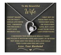 Momavo Joyería para mi esposa, amor eterno, collar de regalo para alma gemela, regalo para esposa, regalo de cumpleaños para mujeres, collar de esposa, Zirconia cúbica, Circonia cúbica