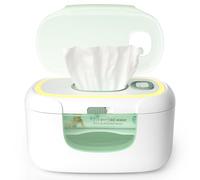 Momcozy Calentador de toallitas para bebé, dispensador de toallitas de mayor capacidad, innovador diseño de resorte, silicona y sello superior para un mejor bloqueo de la humedad, 4 ajustes de calor,