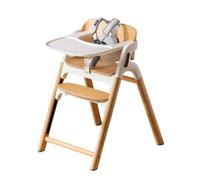 Momcozy DinerPal - Trona de madera para bebés, niños pequeños y adultos de hasta 300 libras, trona convertible con bandeja de grado alimenticio, apta para lavavajillas, ajustable y ergonómica, madera