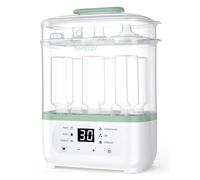 Momcozy Esterilizador Biberones 8-en-1, Esterilizador Eléctrico de Vapor para Biberones y Accesorios de Sacaleches, con Función de Secado y Almacenamiento 24 h, Capacidad 8 Biberones
