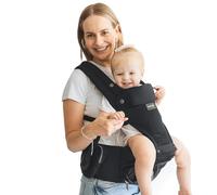 Momcozy mochila portabebés ergonómica 2 en 1 con asiento de cadera desmontable, transpirable y cómoda, soporte lumbar, para recién nacidos y niños pequeños, ajustable a cinturas de hasta 120 cm