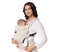 Momcozy Mochila Portabebés Ergonómica, Cómoda y Ligera | para Bebés 3-24 Meses, Fácil de Poner, Soporte Lumbar Mejorado, Manos Libres