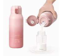 Momcozy MW05 Calienta Biberones Portátil, 500 ml, 24 Usos por Carga, 617g | 2 modos, 7 temperaturas, Listo en 3 Min, carga rápida USB-C y diseño inalámbrico para viajes, paseos y tomas fuera de casa