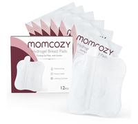 Momcozy Parches de hidrogel para pezones con lanolina, 12 unidades | Alivio refrescante hasta 3 h, barrera frente al roce, retirada sin residuos, envase individual, aptos para refrigerar