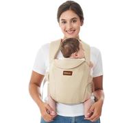 Momcozy Portabebés recién nacidos a partir de nacimiento, ayuda ergonómica con soporte para el cuello, ligero y seguro (3,5-11 kg), color rosa