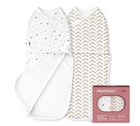 momcozy Saco para bebé de 0 a 3 Meses, Cierre silencioso, para Padres recién Nacidos, Reduce el Reflejo de Miedo, indispensable para recién Nacidos de 0 a 3 Meses, Paquete de 2, geometría y Estrellas