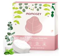 Momcozy Vaporizador de Ducha 14 Piezas, Bombas de Baño con Aceite Esencial de Menta Piperita y Eucalipto，Shower Steamer para Relajación y Revitalización, Regalo Ideal para Cumpleaños & Fiestas