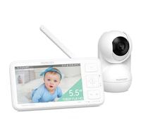 Momcozy Vigilabebés Full HD 1080P de 5,5 pulgadas sin cámara wifi, visión nocturna infrarroja de 5800 mAh batería de 120 horas, ECO, VOX, audio bidireccional alcance de 500M tarjeta SD de 32g gratuita