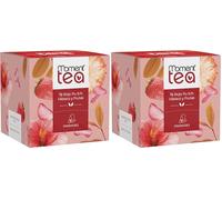 Moment Tea- Té Rojo Pu Erh, Hibisco Y Frutas estuche de 15 pirámides de 2g (Paquete de 2)