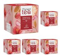 Moment Tea- Té Rojo Pu Erh, Hibisco Y Frutas estuche de 15 pirámides de 2g (Paquete de 5)