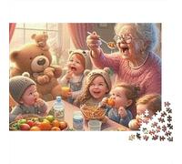 Momento Desayuno Felicidad Familiar Puzzle de 1000 Piezas Puzzle para Adultos Puzzle de Papel Regalo Relajante Decoración Hogar Juego Familiar 52x38cm/1000pcs