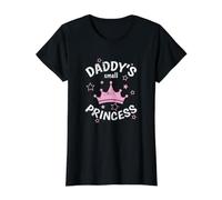Momentos de Cuento de Hadas de la princesita de papá Camiseta gráfica económica, Mujer, Negro, M