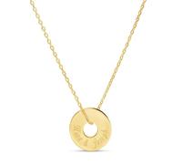 Momentos Preciosos Collar medalla objetivo personalizado, chapado en oro