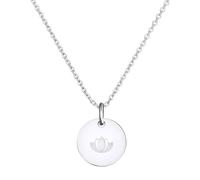 Momentos Preciosos Collar personalizado dibujo Lotus símbolo de serenidad, plata
