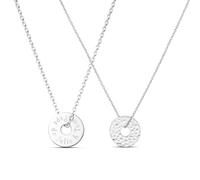 Momentos Preciosos Duo collares personalizados hombre mujer medalla objetivo plata