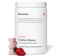 Momentous Creatina masticable - Creapure Creatina Monohidrato - Favorece la fuerza, la masa muscular magra y la recuperación para hombres y mujeres - Certificado por la NSF para el Deporte - 150 compr