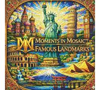 MOMENTS IN MOSAIC: Famous Landmarks: A Mosaic-Inspired Stained-Glass Coloring Books for Ages 8+, Teens, and Adults