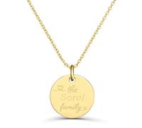 Moments Precious Collar personalizado con diseño "the family", chapado en oro