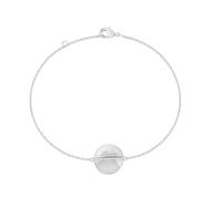 Moments Precious Pulsera Medalla 14 mm estriada personalizada Plata