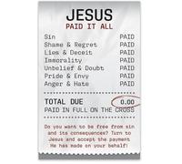 Moments With The Book Jesus Paid It All (Mini Gospel Tract Card - Paquete de 100 - NKJV) Q
