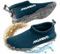 Momevo WaterMates - Zapatillas de baño para hombre y mujer, ligeras, antideslizantes, con puntera ancha, secado rápido, para playa, piscina y mar, azul océano., 46 EU Ancho