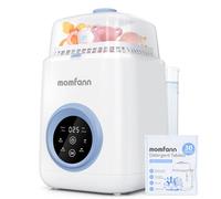 MOMFANN Lavadora de biberones de bebé, lavado rápido de 19 minutos, esterilizador y secadora, limpiador todo en uno, biberones, piezas de bomba y artículos esenciales para bebés para los nuevos padres