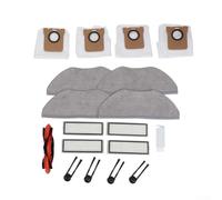 Momfin Accesorios lavables de repuesto para trapeador de aspiradora con cepillo lateral Bolsas de cepillo principal HEPA Mop Pads y limpieza Brus para Xiaomi Robot Vacuum H40 OV51