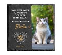 MOMGEGE Lápida Conmemorativa para Mascotas Personalizada, lápida Conmemorativa para Mascotas o Recuerdo de jardín por la pérdida de una Mascota (L, 15 * 15cm)