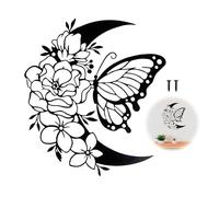 momgyaamz Mariposas Decorativas Decoracion Pared De Forja,Adornos Pared Metalicos, Cuadro Vintage Metal,Colgante De Pared Mariposa Con Corona De Luna,Cuadro Salon Grande, 30CM