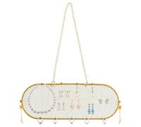 momgyaamz Organizador Pendientes Colgante, Organizador Joyas para Organizar Collares, Pendientes y Anillos, Expositor Pendientes Ahorra Espacio, 30 * 16 cm, Colgador Collares, 1 Pieza