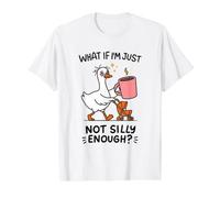 Momhood Goose Not Tonto Funny Camiseta gráfica económica, Hombre, Blanco, L