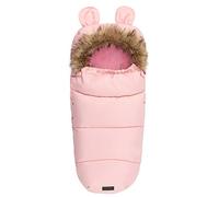 MoMi - Saco infantil de 45 x 95 cm, para cochecito, cinturón de seguridad de 3 puntos y 5 puntos, ideal para buggy, asiento de coche infantil, funda para bebé y trineo, capucha con forro de piel