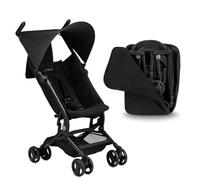 MoMi Silla de Paseo Ligera desde 6 meses hasta 15 kg, Negra, GRACE | Carrito de Bebé Compacto, Manejable para Viajar, Mochila Incluida, Queda de Pie Plegado Respaldo Regulable en 2 Posiciones