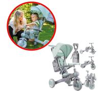 MoMi SOLIVIA Triciclo Evolutivo 4en1 Plegable Draisiana Empuje 12 Meses + Verde