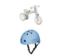 MoMi Tedi Bicicleta sin Pedales Infantil + MoMi Mimi Casco Ajustable, para Niños Desde 1 año, Bicicleta Ligera 1,2 kg, Ruedas Antipinchazos, Casco 48-55 cm, Ventilación y Correa Ajustable