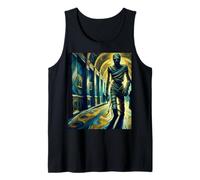 Momia en el Museo, Van Gogh Starry Night Style, Halloween Camiseta sin Mangas