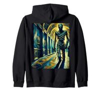 Momia en el Museo, Van Gogh Starry Night Style, Halloween Sudadera con Capucha