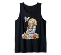 Momia Halloween Coqueta Cristiana Religiosa Corazón Paloma Rosa Camiseta sin Mangas