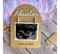 Momkoru | Anuncio de embarazo, regalo para anunciar el embarazo. Vais a ser abuelos. Regalo para decir que estoy embarazada. Sorpresa de embarazo hecha a mano en España.