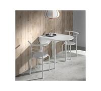 MOMMA HOME Conjunto Mesa Cocina Extensible y 2 Sillas Blanco - Mesa Comedor Extensible, Mesa Cocina Plegable Raíz Mesas de Cocina Inicio Mesas y Sillas de Cocina Muebles de cocina Momma Home