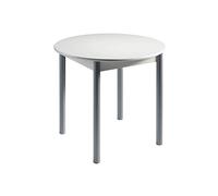 Mesa de cocina circular extensible - modelo agos - sobre mdf - patas metal plata