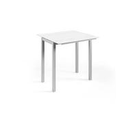 Mesa de cocina alta extensible - modelo londres - cristal - estructura metal gris plata medidas: 95 x 55/95 x 95h cm