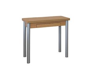 MOMMA HOME Mesa de Cocina o salón Extensible, Mesa Comedor Extensible, Mesa Plegable, Mesa Comedor Moderna, Color Roble/Plata, RIBETA, Medidas 80x40/80x78 cm