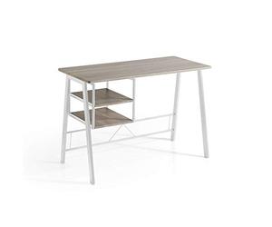 Momma Home Mesa Escritorio Laure - Ordenador, Oficina, Vintage, Juvenil, Estudio, Habitación - 2 Cajoneras, 120x52x76,5 cm