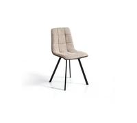 MOMMA HOME Set 4 Sillas - Modelo Wayne - Color Beige/Marron - Material Ecopiel/Tela Raíz Sillas de Comedor Inicio Muebles de Salón y Hogar Sillas de comedor beige MommaHome