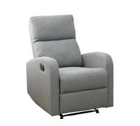 MOMMA HOME Sillón Relax reclinable, TAVIRA - Sillón Reclinable Manual - Tela Antimanchas - Medidas: Ancho 71 x Profundo 93 x Alto 101 cm (Gris Tela Barrel)