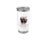 Momma Life #mommalife Viviendo En Bollos Desordenados Y Carreras De Café Vaso térmico de acero inoxidable de doble pared