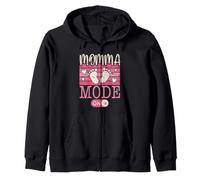 Momma Mode On Pronto Ser Mamá Promocionado A Mamá Día De La Madre Sudadera con Capucha